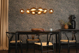 David Hunt Juno 16 Light Chandelier Antique Brass with Amber Glass –  from Amos Lighting + Home