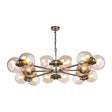 David Hunt Juno 16 Light Chandelier Antique Brass with Amber Glass –  from Amos Lighting + Home