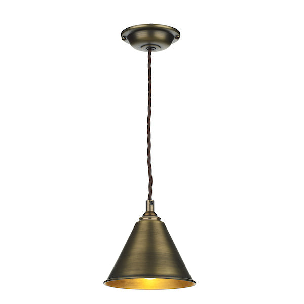 David Hunt London Solid Brass Pendant Small Single –  from Amos Lighting + Home