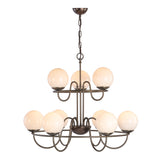 David Hunt Nebula 9 Light Pendant Antique Brass –  from Amos Lighting + Home