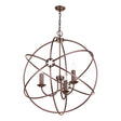 David Hunt Orb 3lt Chandelier Antique Copper –  from Amos Lighting + Home