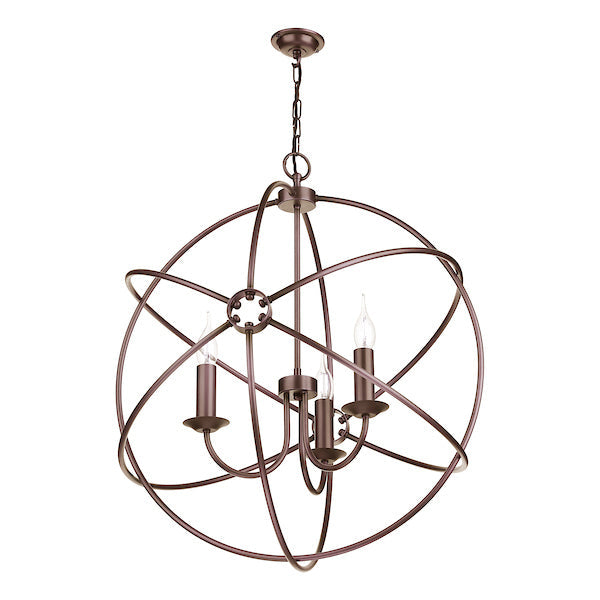 David Hunt Orb 3lt Chandelier Antique Copper –  from Amos Lighting + Home