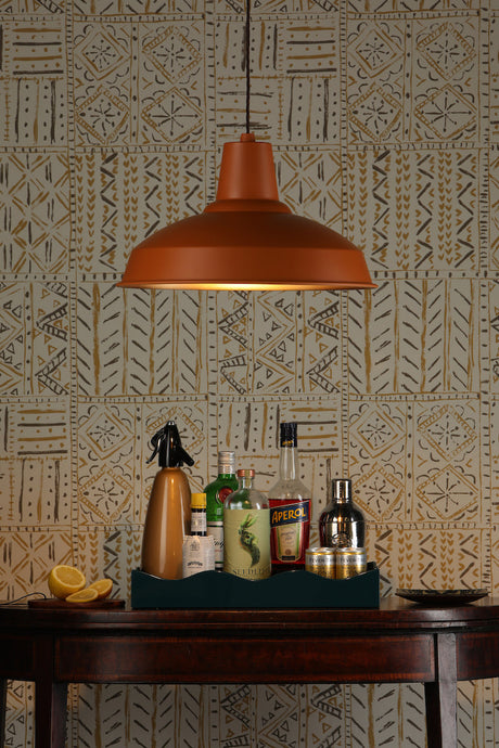 David Hunt Reclamation Pendant Marmalade & Antique Brass –  from Amos Lighting + Home