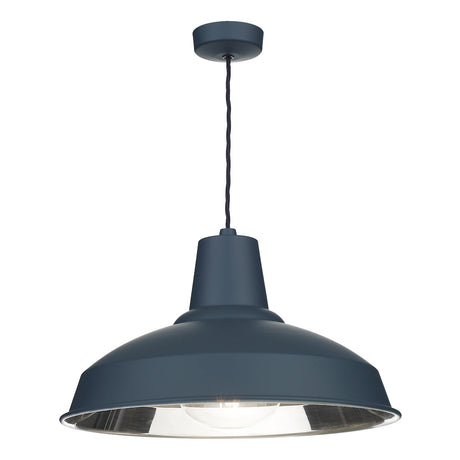 David Hunt Reclamation Pendant Smoke Blue & Chrome –  from Amos Lighting + Home