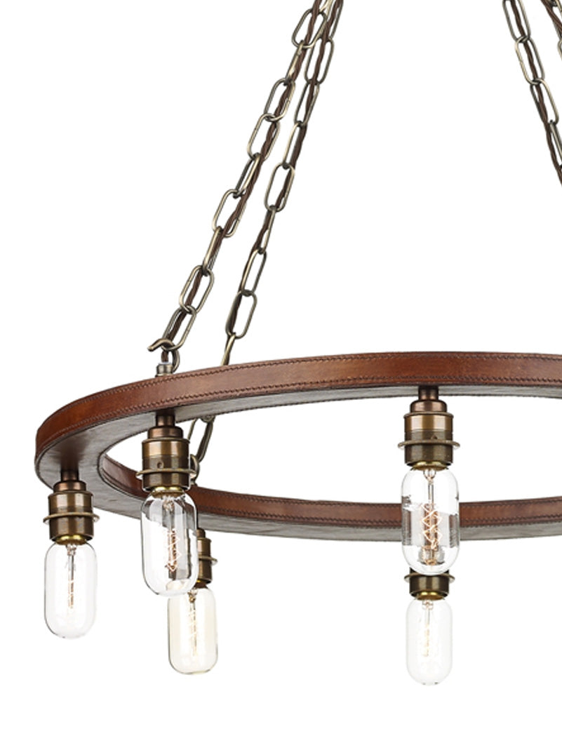 David Hunt Saddler 8 Light Cartwheel Chandelier –  from Amos Lighting + Home