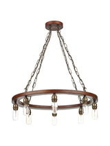 David Hunt Saddler 8 Light Cartwheel Chandelier –  from Amos Lighting + Home