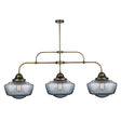 David Hunt Stowe 3 Bar Pendant Antique Brass with Smoked Glass –  from Amos Lighting + Home