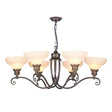 David Hunt Stratford 6LT Pendant Aged Brass & Glass –  from Amos Lighting + Home