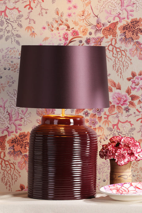 David Hunt Tidal Table Lamp Base Aubergine –  from Amos Lighting + Home