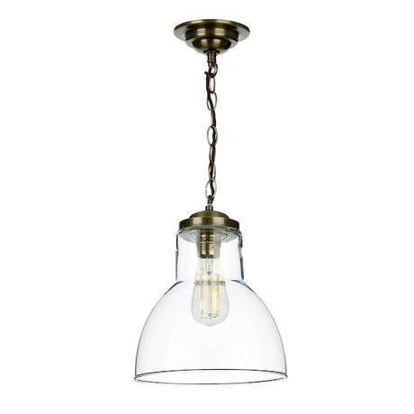 David Hunt Upton Antique Brass Pendant Small –  from Amos Lighting + Home