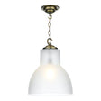 David Hunt Upton Large Antique Brass Pendant with Opal Glass –  from Amos Lighting + Home