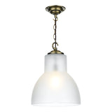 David Hunt Upton Large Antique Brass Pendant with Opal Glass –  from Amos Lighting + Home