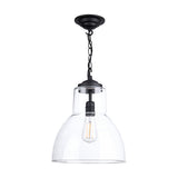 David Hunt Upton Large Black Pendant with Clear Glass –  from Amos Lighting + Home