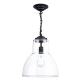 David Hunt Upton Large Black Pendant with Clear Glass –  from Amos Lighting + Home