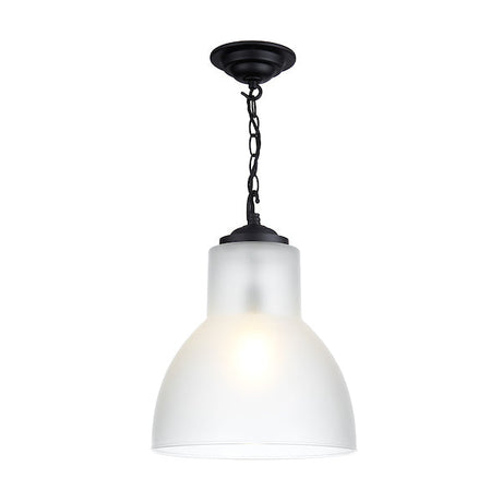 David Hunt Upton Large Black Pendant with Opal Glass –  from Amos Lighting + Home