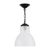 David Hunt Upton Small Black Pendant with Opal Glass –  from Amos Lighting + Home