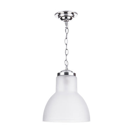 David Hunt Upton Small Chrome Pendant with Opal Glass –  from Amos Lighting + Home