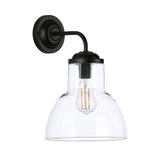 David Hunt Upton Wall Light Black / Clear –  from Amos Lighting + Home