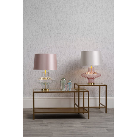 David Hunt Vienna Table Lamp Pink Glass Base –  from Amos Lighting + Home