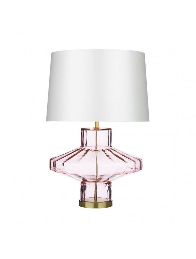 David Hunt Vienna Table Lamp Pink Glass Base –  from Amos Lighting + Home