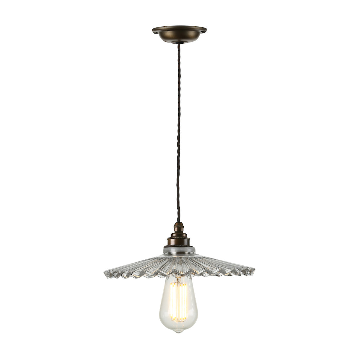 David Hunt Waverley Small Pendant Antique Brass –  from Amos Lighting + Home