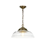 David Hunt Webster Clear Glass &amp; Antique Brass Pendant –  from Amos Lighting + Home