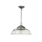 David Hunt Webster Clear Glass &amp; Satin Chrome Pendant –  from Amos Lighting + Home