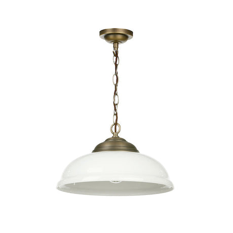 David Hunt Webster Opal Glass &amp; Antique Brass Pendant –  from Amos Lighting + Home