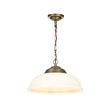 David Hunt Webster Opal Glass &amp; Antique Brass Pendant –  from Amos Lighting + Home