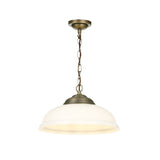 David Hunt Webster Opal Glass &amp; Antique Brass Pendant –  from Amos Lighting + Home