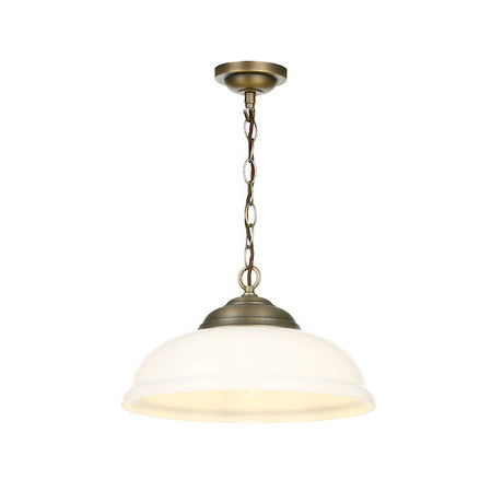 David Hunt Webster Opal Glass &amp; Antique Brass Pendant –  from Amos Lighting + Home