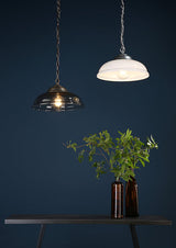 David Hunt Webster Smoked Glass &amp; Antique Brass Pendant –  from Amos Lighting + Home