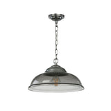 David Hunt Webster Smoked Glass & Satin Chrome Pendant –  from Amos Lighting + Home