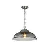 David Hunt Webster Smoked Glass & Satin Chrome Pendant –  from Amos Lighting + Home