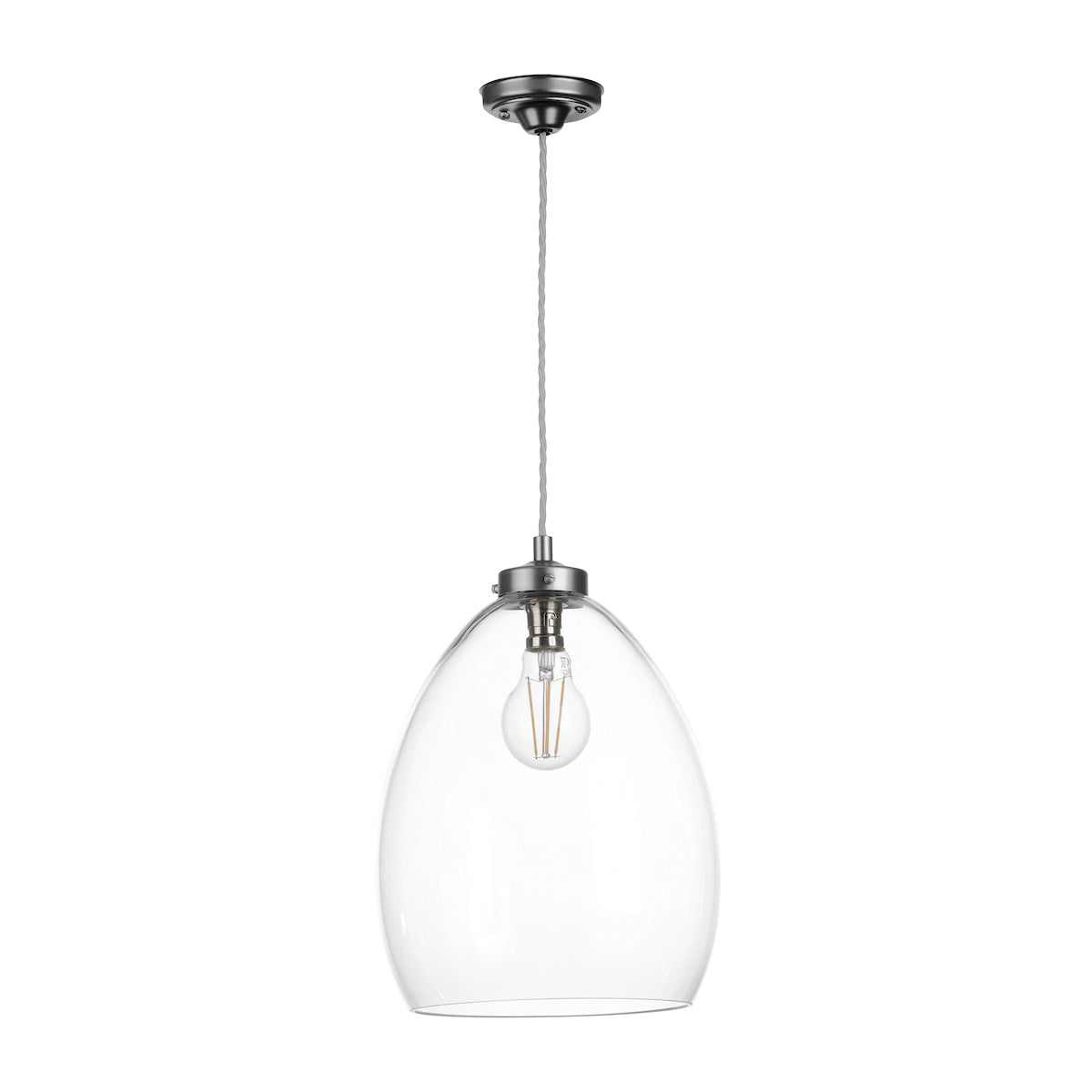 David Hunt Yeovil Single Pendant Aged Silver –  from Amos Lighting + Home