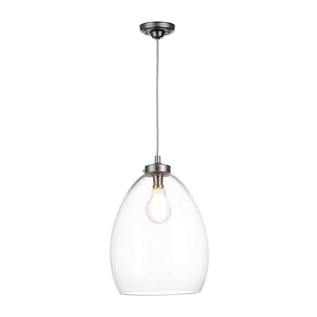 David Hunt Yeovil Single Pendant Aged Silver –  from Amos Lighting + Home