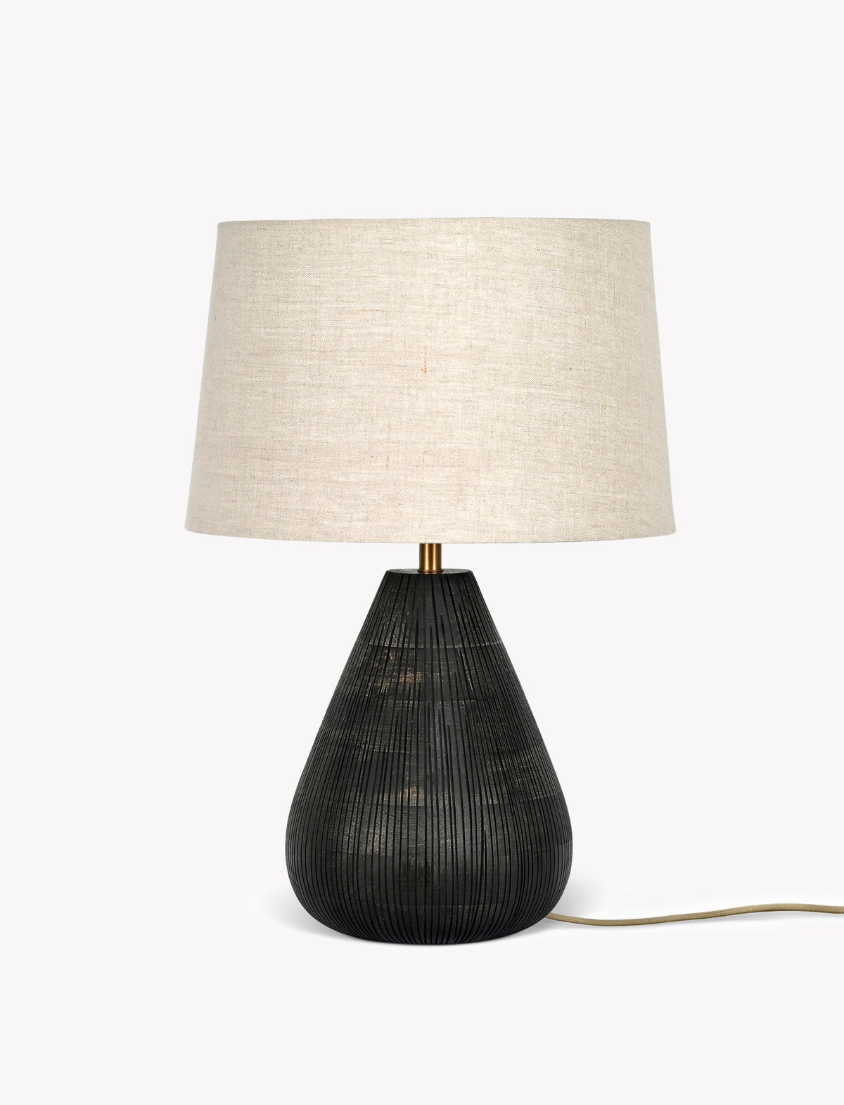 Garden Trading Cleeve Table Lamp Mango Wood, Antique Black