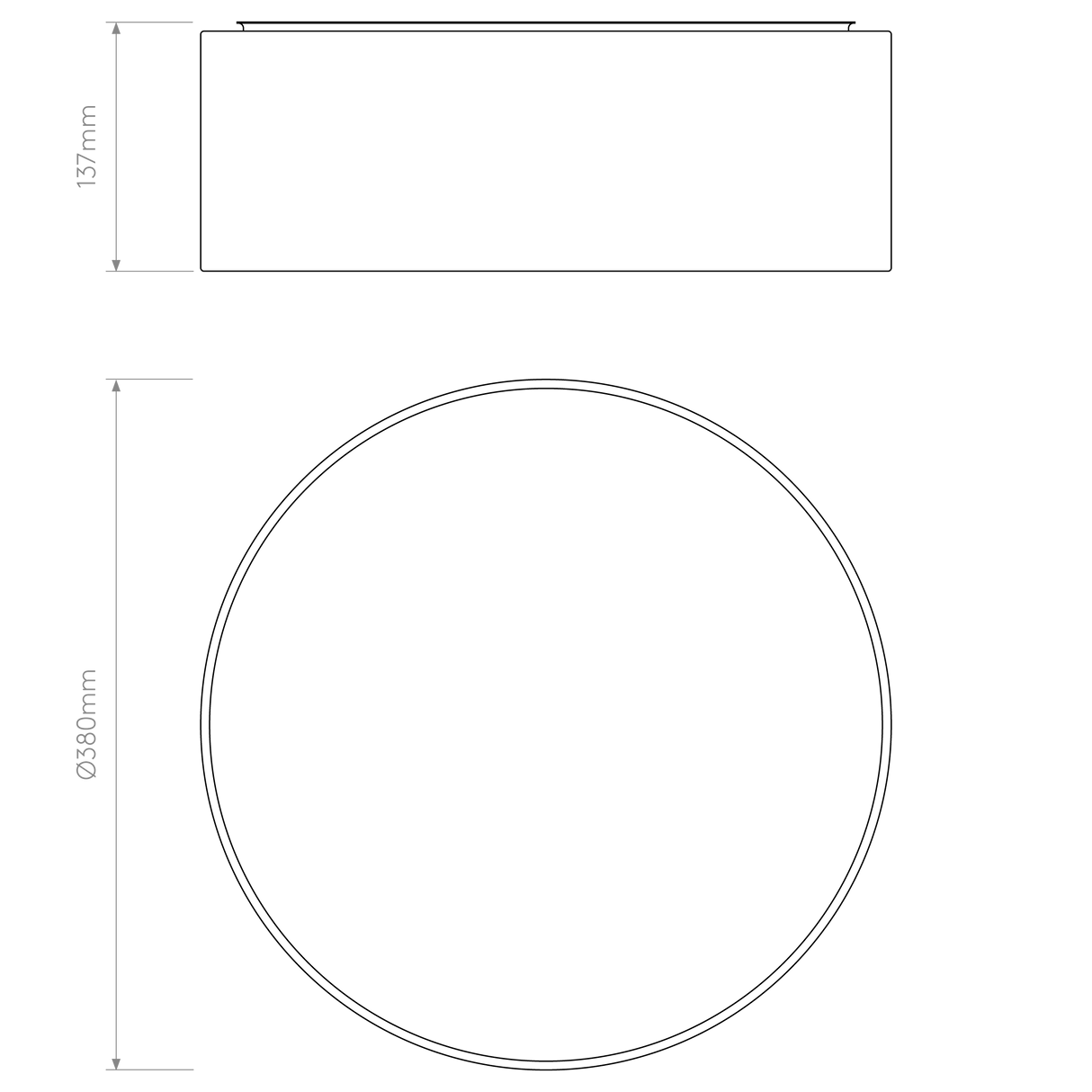Astro Cambria 380 Interior Ceiling Light White