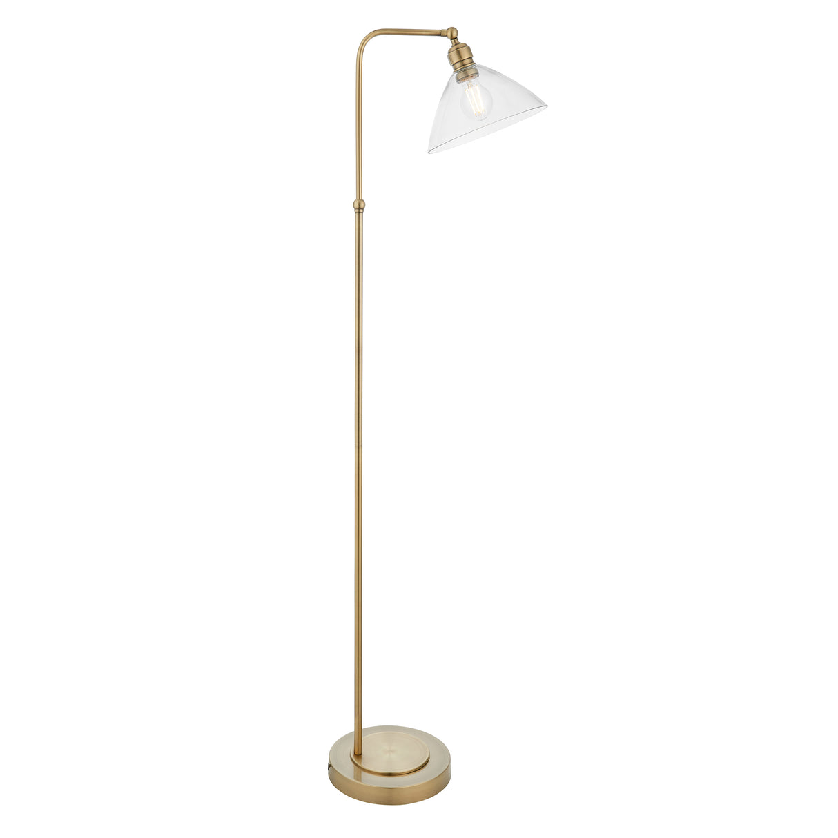 Amos Arlington Floor Lamp Antique Brass