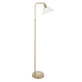 Amos Arlington Floor Lamp Antique Brass