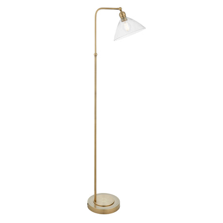 Amos Arlington Floor Lamp Antique Brass