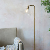 Amos Arlington Floor Lamp Antique Brass