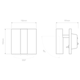 Astro Enna Recess Square Switched LED Matt Gold Interior Reading Light