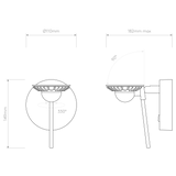 Astro Miura Wall Base Matt Black Interior Wall Light
