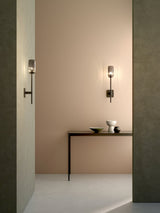 Astro Tacoma Reed Ribbed Glass Smoke Lampshade Shade