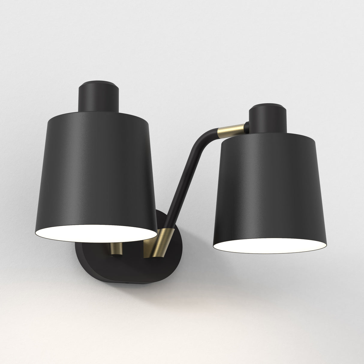 Astro Edward Twin Base Matt Black Interior Wall Light