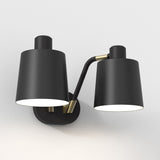 Astro Edward Twin Base Matt Black Interior Wall Light