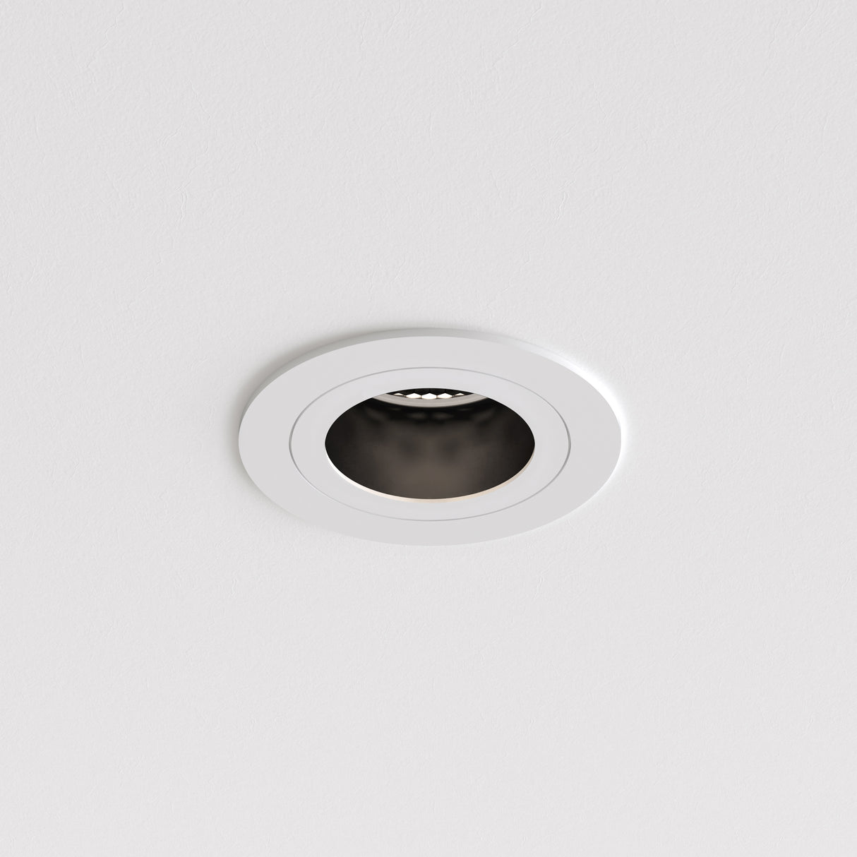 Astro Pinhole Slimline Round Fixed Fire-Rated IP65 Matt White Bathroom Downlight