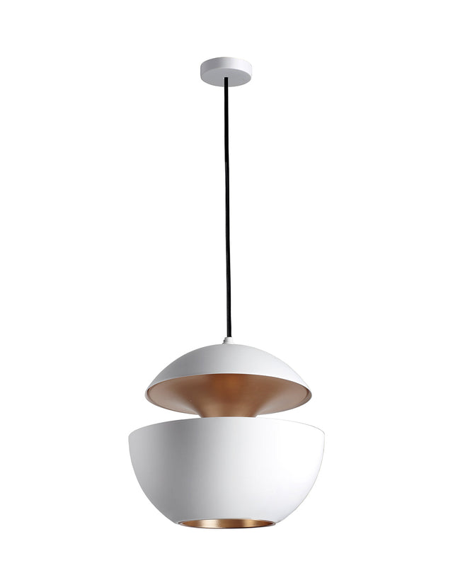 DCW Editions HERE COMES THE SUN 350 Pendant White & Copper –  from Amos Lighting + Home