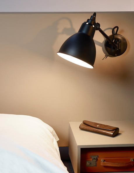 DCW Editions LAMPE GRAS N°104 Blue Wall Light Round Shade (Switched) –  from Amos Lighting + Home